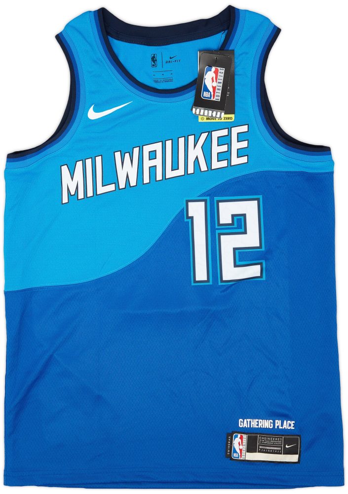 2020-21 MILWAUKEE BUCKS HOLIDAY #12 NIKE SWINGMAN JERSEY (ALTERNATE) M - W/TAGS 1 americansports2 22