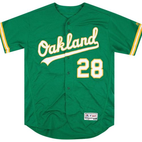 2018 OAKLAND ATHLETICS PANDOLFO #28 MAJESTIC AUTHENTIC JERSEY (ALTERNATE) XL