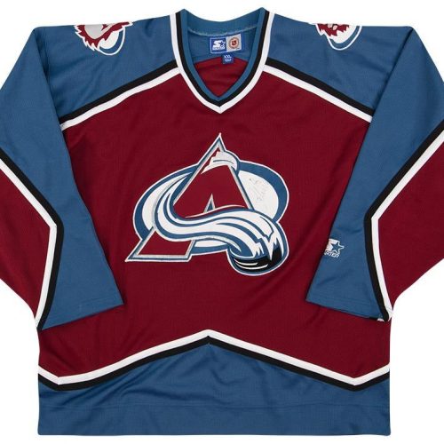 1999-00 COLORADO AVALANCHE SIGNED STARTER JERSEY (AWAY) XXL