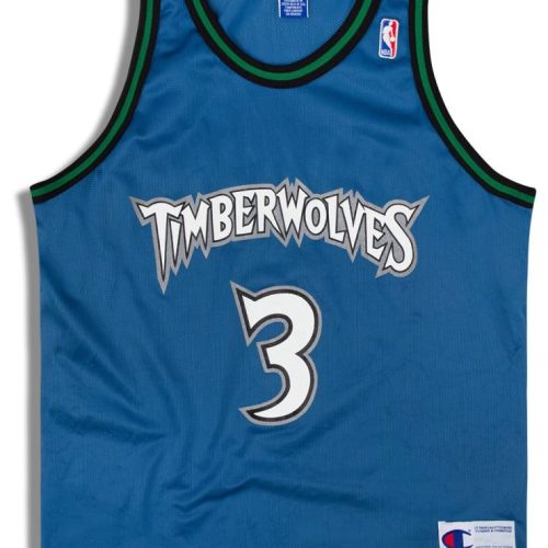 1996-99 MINNESOTA TIMBERWOLVES MARBURY #3 CHAMPION JERSEY (AWAY) L