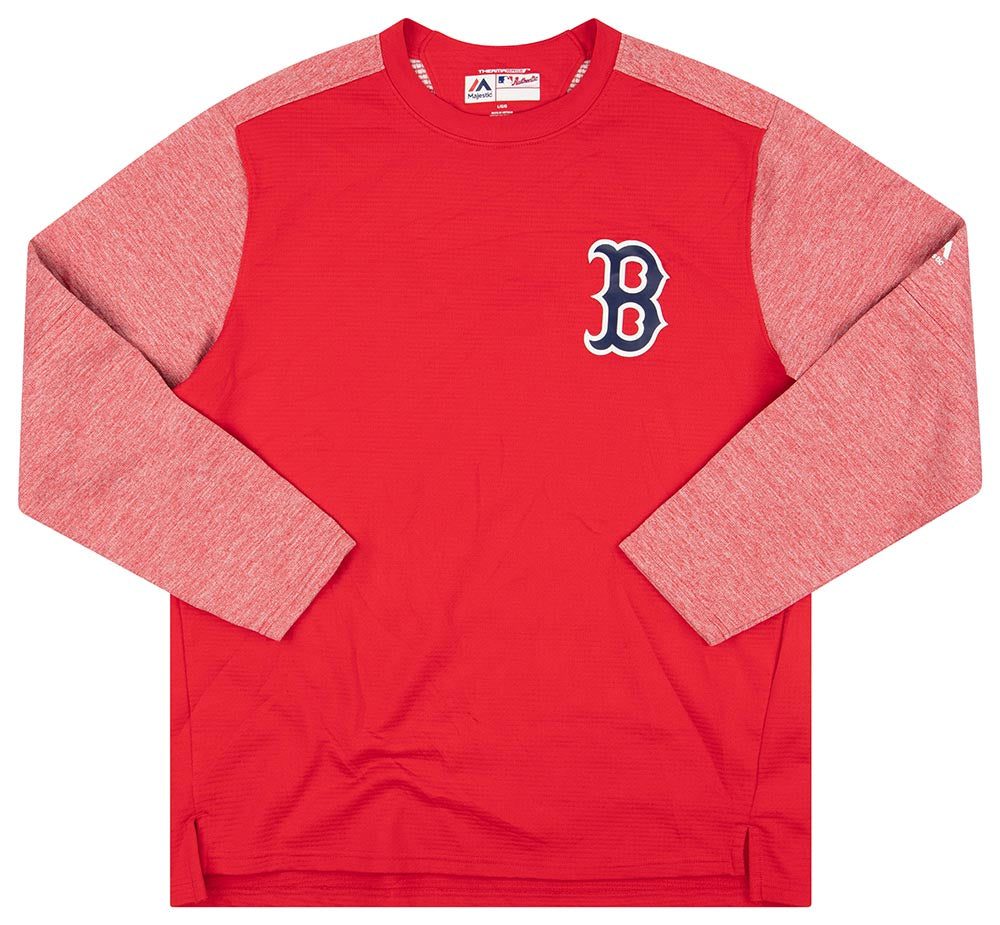 2017 BOSTON RED SOX MAJESTIC TRAINING TOP L 1 brstr1701 front