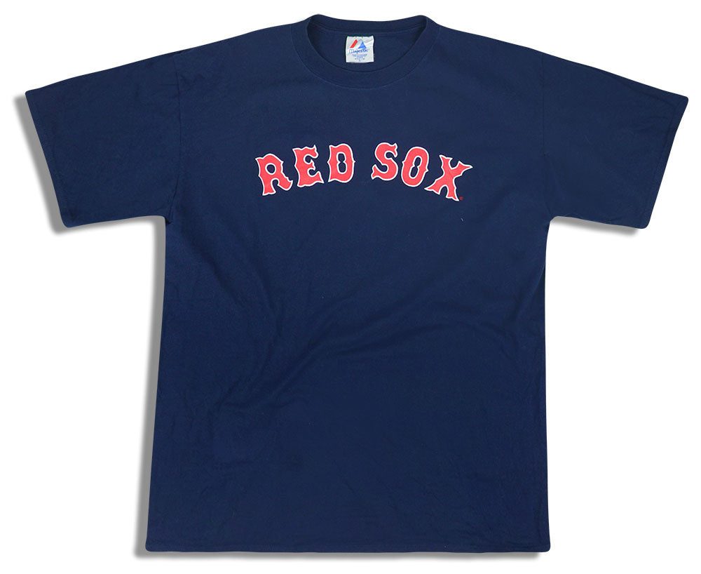 2002-05 BOSTON RED SOX DAMON #18 MAJESTIC TEE XL 1 brsts0201 front