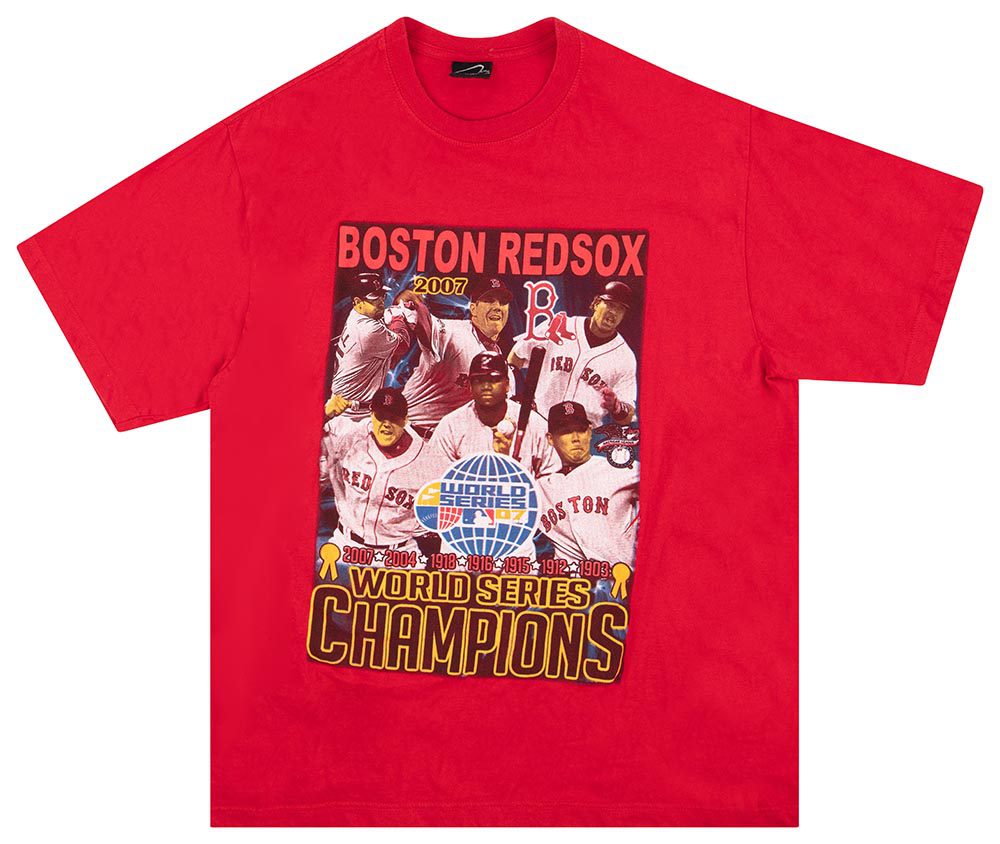2007 BOSTON RED SOX WORLD SERIES CHAMPIONS TEE XL 1 brsts0708 front