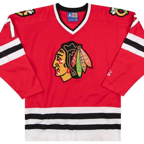 1999-00 CHICAGO BLACKHAWKS COTTE #7 STARTER JERSEY (AWAY) M
