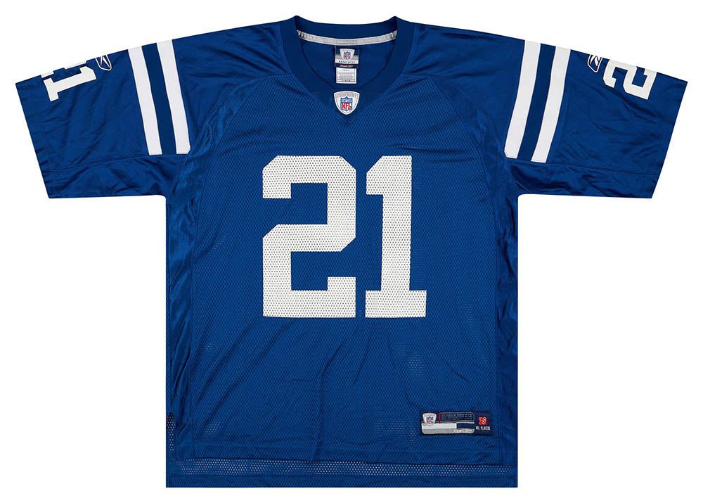 2007 INDIANAPOLIS COLTS SANDERS #21 REEBOK ON FIELD JERSEY (HOME) L 1 classicamericansports 104