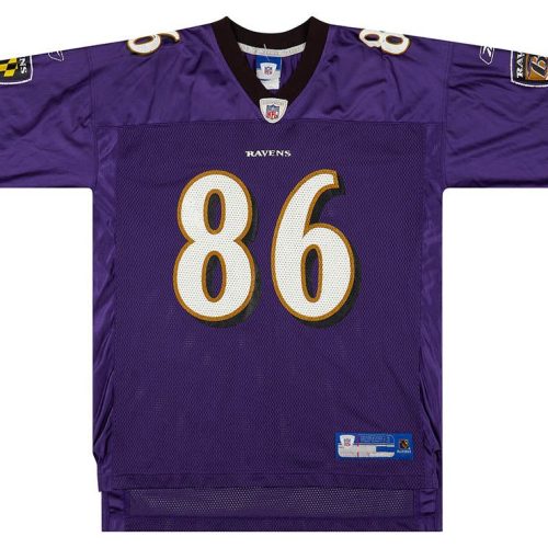 2005-06 BALTIMORE RAVENS HEAP #86 REEBOK ON FIELD JERSEY (HOME) L