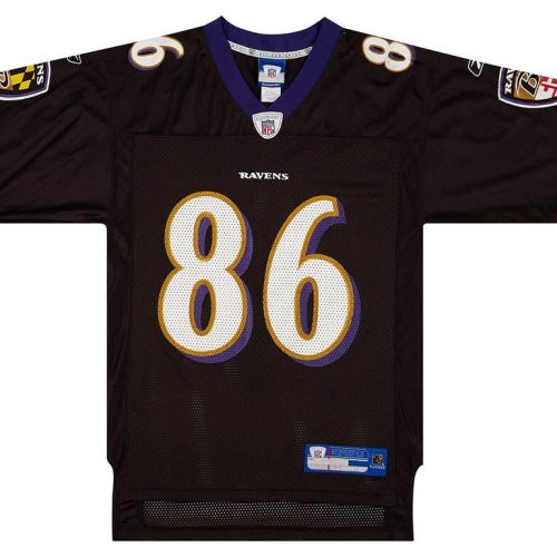 2005-06 BALTIMORE RAVENS HEAP #86 REEBOK ON FIELD JERSEY (ALTERNATE) S