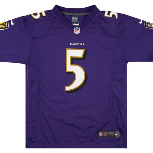 2012-18 BALTIMORE RAVENS FLACCO #5 NIKE GAME JERSEY (HOME) Y