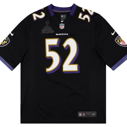 2013 BALTIMORE RAVENS R. LEWIS #52 NIKE GAME JERSEY (ALTERNATE) L
