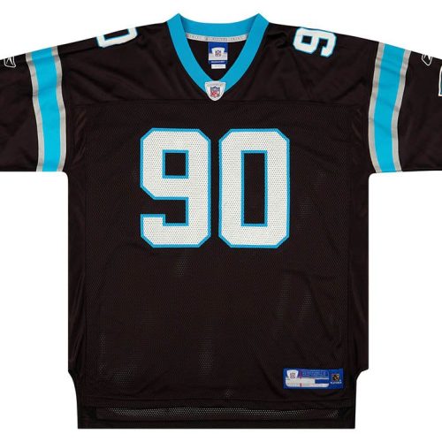 2005-06 CAROLINA PANTHERS PEPPERS #90 REEBOK ON FIELD JERSEY (HOME) XL