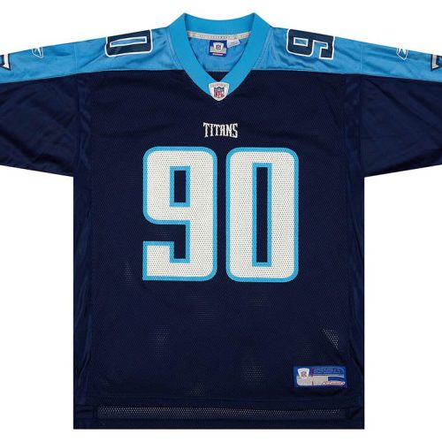 2002-03 TENNESSEE TITANS KEARSE #90 REEBOK ON FIELD JERSEY (HOME) L