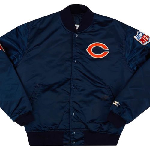 1980's CHICAGO BEARS STARTER SATIN VARSITY JACKET M
