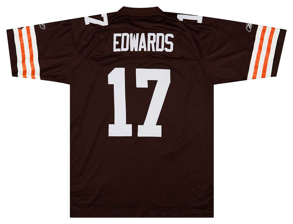 2005-06 CLEVELAND BROWNS EDWARDS #17 REEBOK PREMIER JERSEY (HOME) XL 2 classicamericansports 29