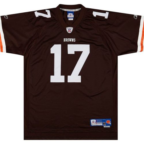 2005-06 CLEVELAND BROWNS EDWARDS #17 REEBOK PREMIER JERSEY (HOME) XL