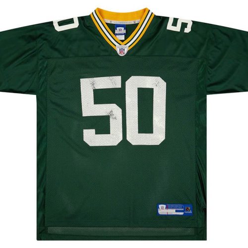 2006 GREEN BAY PACKERS HAWK #50 REEBOK ON FIELD JERSEY (HOME) L