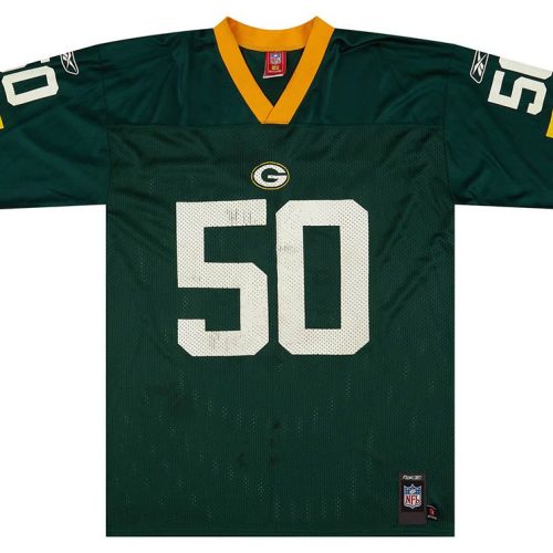 2007 GREEN BAY PACKERS HAWK #50 REEBOK REPLICA JERSEY (HOME) L