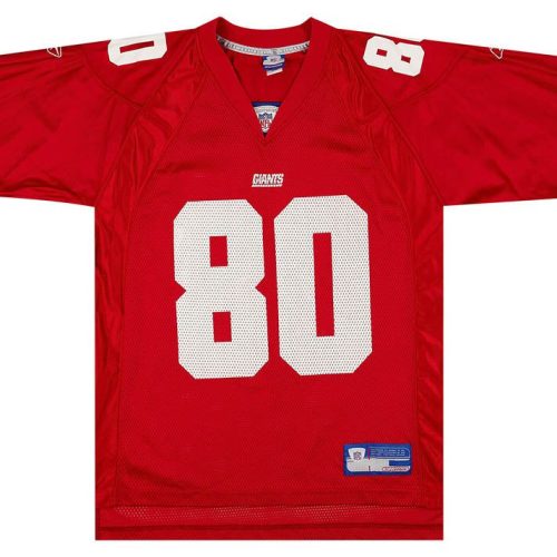 2004 NEW YORK GIANTS SHOCKEY #80 REEBOK ON FIELD JERSEY (ALTERNATE) M