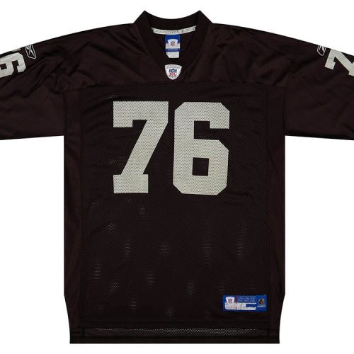 2005-06 OAKLAND RAIDERS GALLERY #76 REEBOK ON FIELD JERSEY (HOME) XL