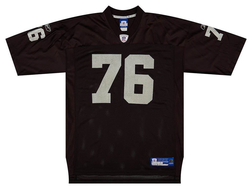 2005-06 OAKLAND RAIDERS GALLERY #76 REEBOK ON FIELD JERSEY (HOME) XL 1 classicamericansports 50