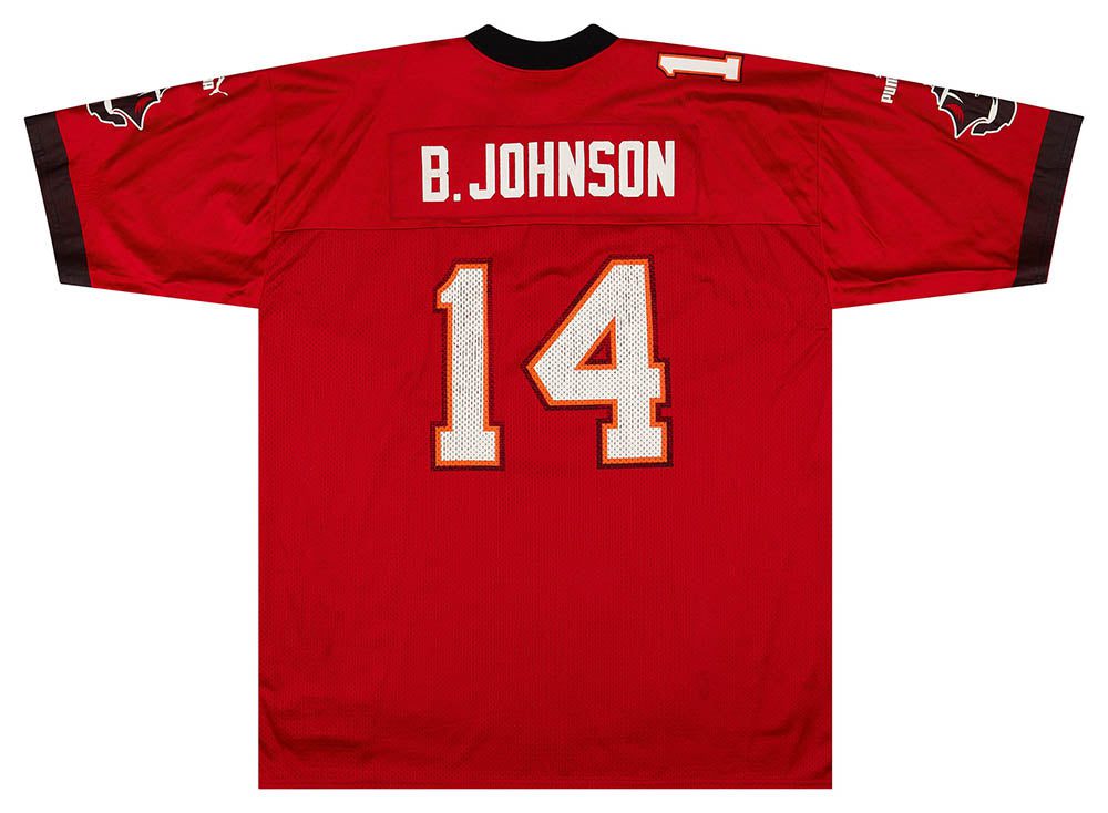 2001 TAMPA BAY BUCCANEERS B. JOHNSON #14 PUMA JERSEY (HOME) XL 2 classicamericansports 51