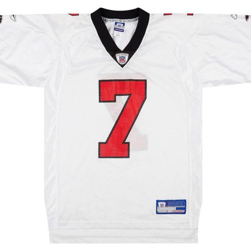 2002 ATLANTA FALCONS VICK #7 REEBOK ON FIELD JERSEY (AWAY) M