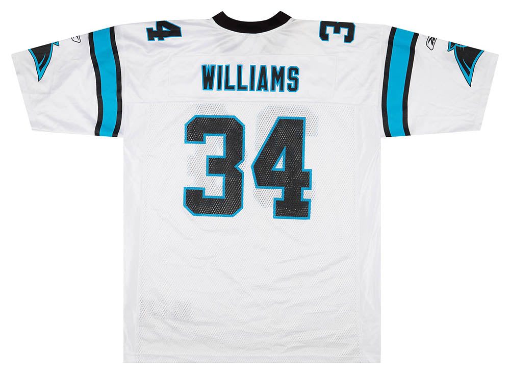 2007 CAROLINA PANTHERS WILLIAMS #34 REEBOK ON FIELD JERSEY (AWAY) XL 2 classicamericansports 63