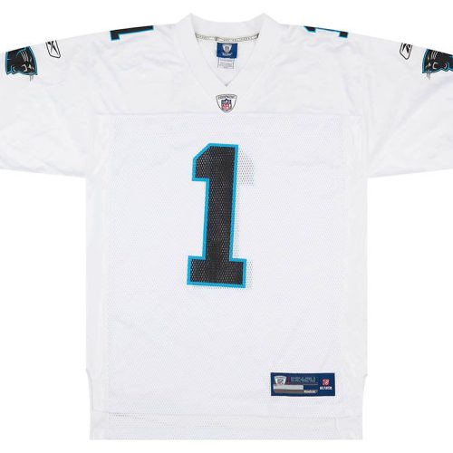 2011 CAROLINA PANTHERS NEWTON #1 REEBOK ON FIELD JERSEY (AWAY) M