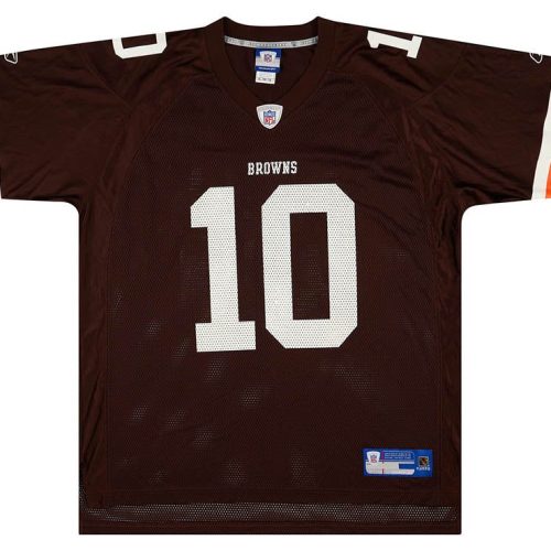 2007 CLEVELAND BROWNS QUINN #10 REEBOK ON FIELD JERSEY (HOME) XL