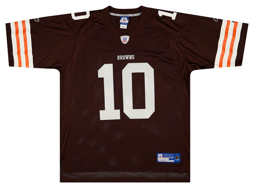 2007 CLEVELAND BROWNS QUINN #10 REEBOK ON FIELD JERSEY (HOME) XL 1 classicamericansports 80