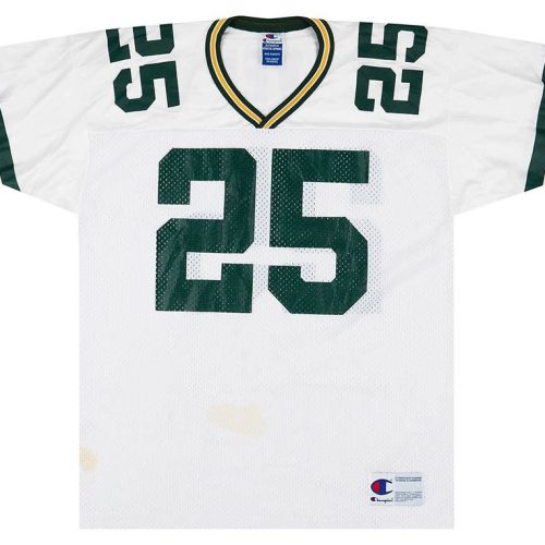 1997-00 GREEN BAY PACKERS LEVENS #25 CHAMPION JERSEY (AWAY) L