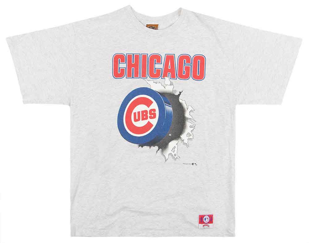 1990's CHICAGO CUBS NUTMEG GRAPHIC TEE XL 1 cubts9001 front