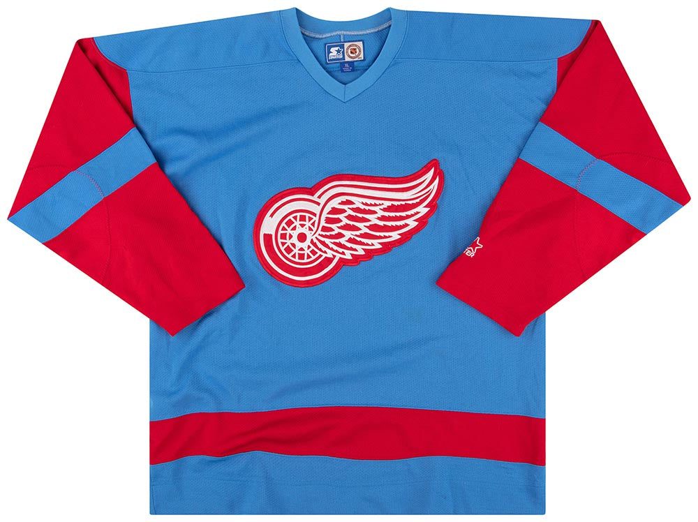 1990's DETROIT RED WINGS STARTER JERSEY (ALTERNATE) XL 1 drwt9002 front