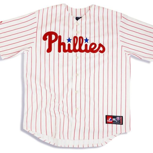 2009-12 PHILADELPHIA PHILLIES VICTORINO #8 MAJESTIC JERSEY (HOME) L