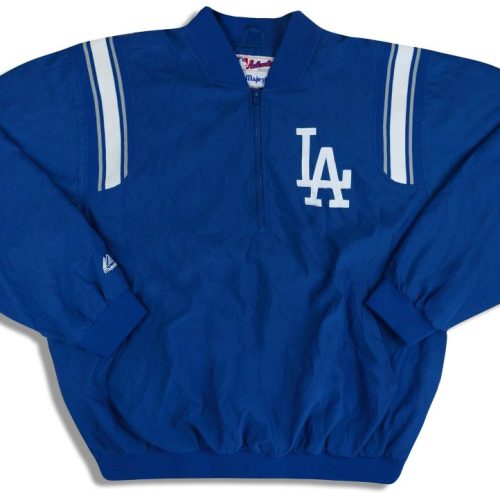 2000's LA DODGERS MAJESTIC PULLOVER RAIN JACKET XL