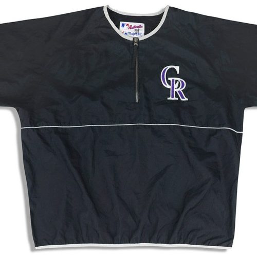 2000's COLORADO ROCKIES MAJESTIC 1/2 ZIP WINDBREAKER XXL
