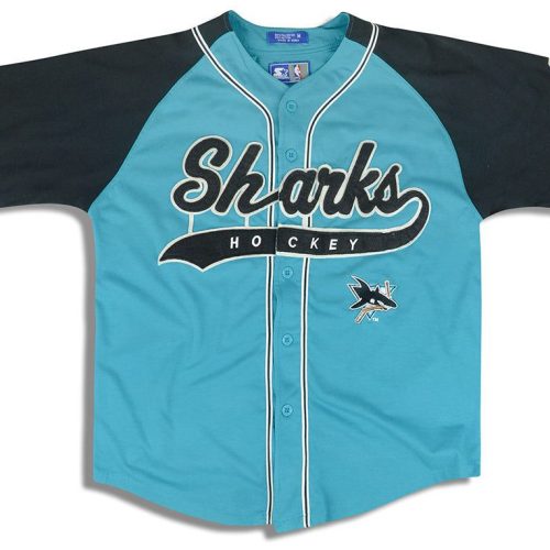 1990's SAN JOSE SHARKS STARTER BASEBALL JERSEY M