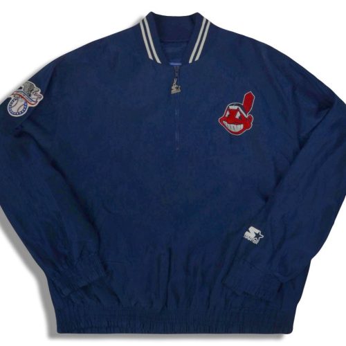 1990's CLEVELAND INDIANS STARTER PULLOVER JACKET XXL