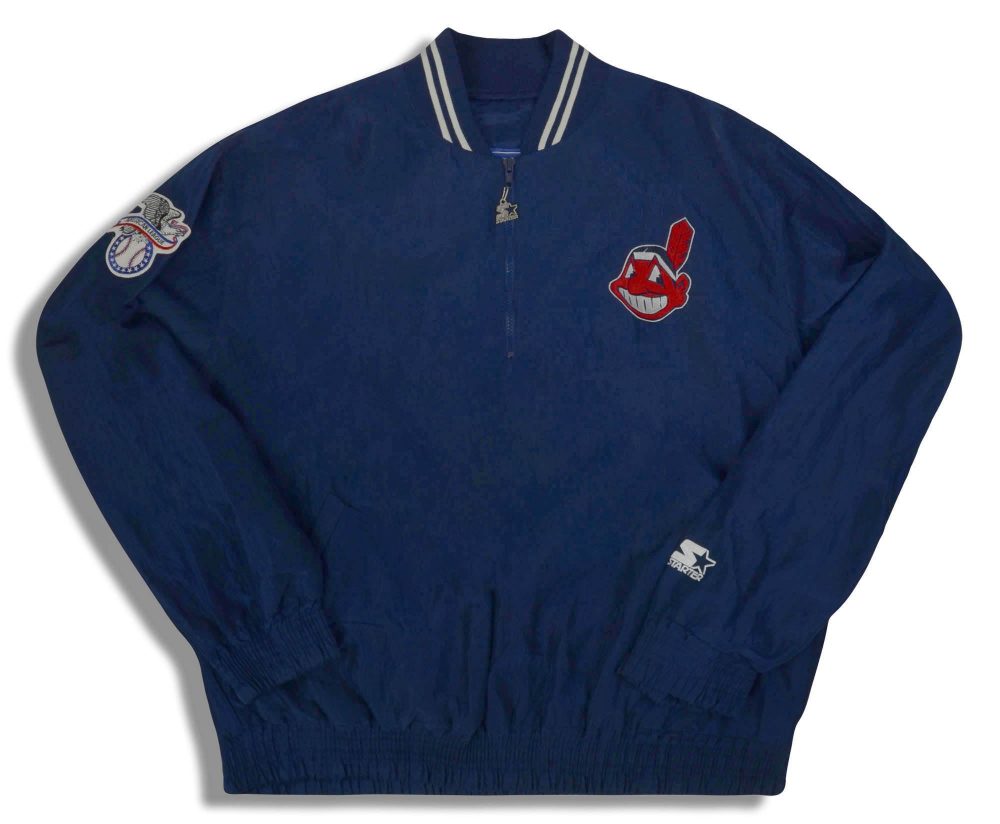 1990's CLEVELAND INDIANS STARTER PULLOVER JACKET XXL 1 dsc 0633 1