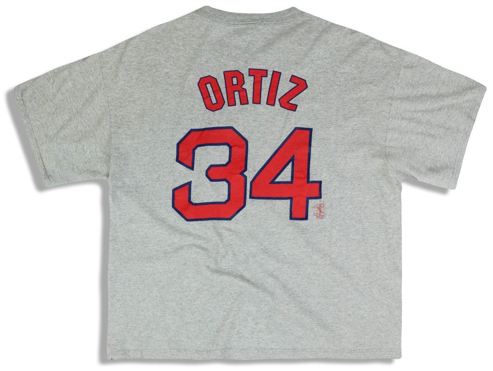 2000's BOSTON RED SOX ORTIZ #34 MAJESTIC TEE XL 2 dsc 0932