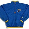 1990's ST. LOUIS BLUES STARTER HALF-ZIP PULLOVER JACKET S 4 dsc 0937