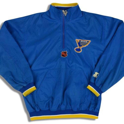 1990's ST. LOUIS BLUES STARTER HALF-ZIP PULLOVER JACKET S