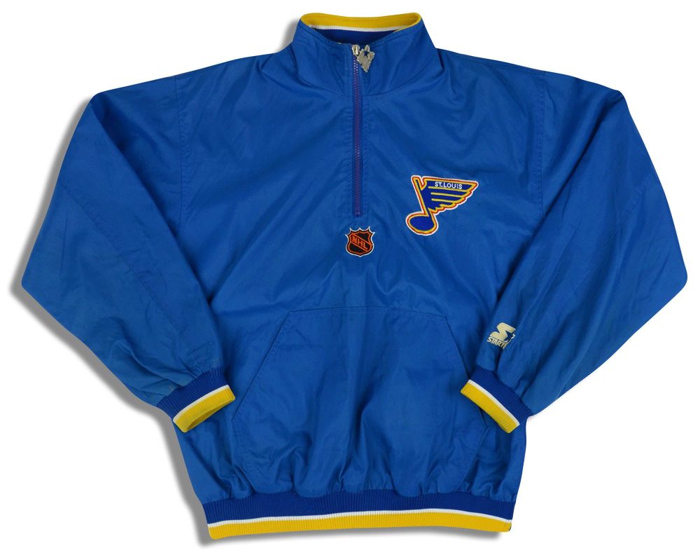 1990's ST. LOUIS BLUES STARTER HALF-ZIP PULLOVER JACKET S 1 dsc 0937