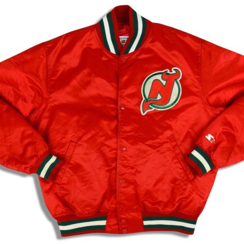 1990's NEW JERSEY DEVILS STARTER SATIN VARSITY JACKET XL