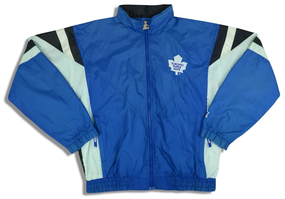 1990's TORONTO MAPLE LEAFS STARTER RAIN JACKET L 1 dsc 0940