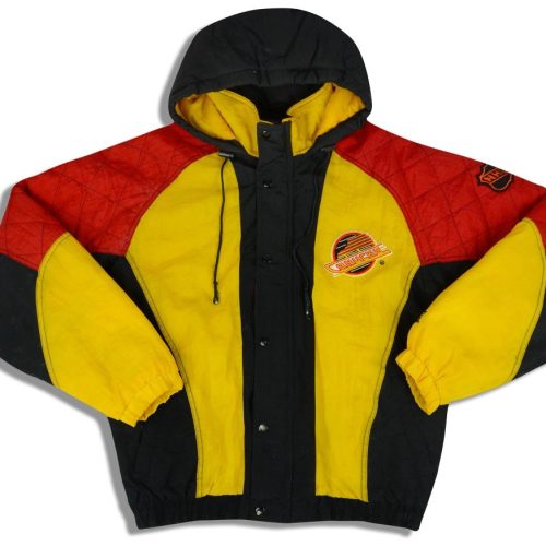 1990's VANCOUVER CANUCKS STARTER HOODED RAIN COAT M