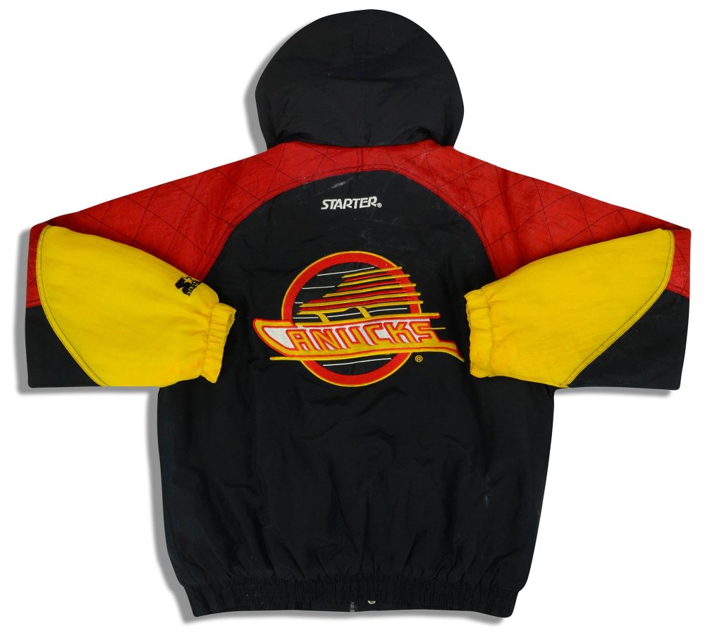 1990's VANCOUVER CANUCKS STARTER HOODED RAIN COAT M 2 dsc 0970