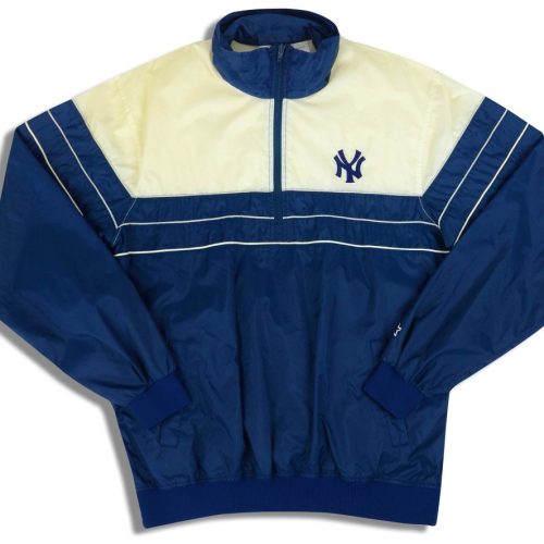 1990's NEW YORK YANKEES STARTER HALF-ZIP WINDBREAKER JACKET L