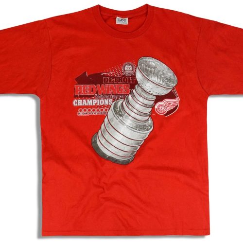 2002 DETROIT RED WINGS LEE SPORT STANLEY CUP WINNERS TEE L