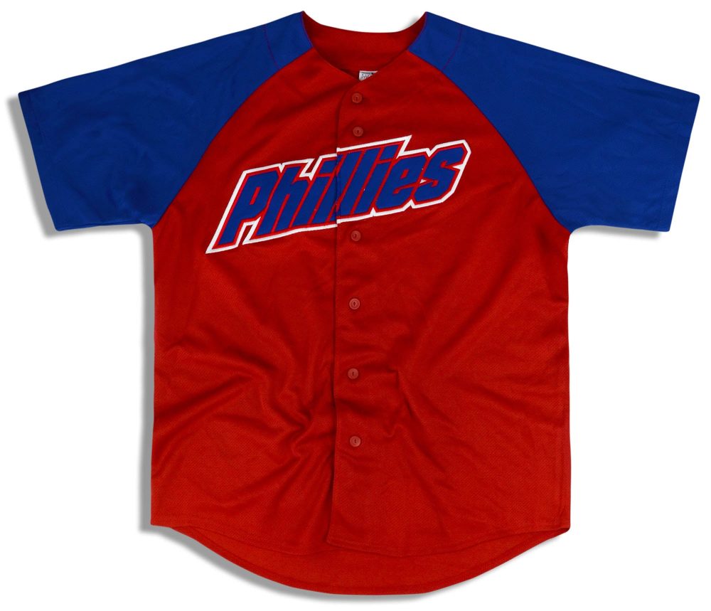2000's PHILADELPHIA PHILLIES MAJESTIC JERSEY L 1 dsc 1317 1