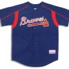 2012-14 ATLANTA BRAVES AUTHENTIC MAJESTIC PRACTICE JERSEY L 2 dsc 2486